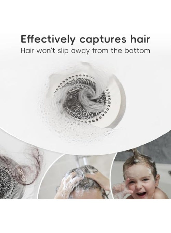 CLENEA Shower Drain Hair Catcher, Easy Clean Tub Drain Hair Catcher, Anti-Slip Drain Hair Catcher, Upgraded 304 Stainless Steel Bathtub Hair Catcher for Drain, Bathtub Drain Cover for Shower, Sink, Bathtub - Image 4